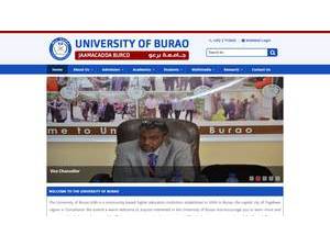 Jaamacada Burco's official website homepage screenshot