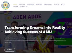 Jaamacadda Caalamiga Ee Adan Cadde's official website homepage screenshot