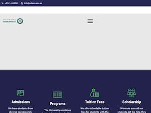 Jaamacadda Salaam's official website homepage screenshot