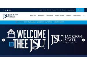 Jackson State University's official website homepage screenshot