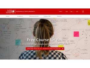 Jacksonville State University's official website homepage screenshot