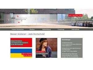 Jade University of Applied Sciences's official website homepage screenshot