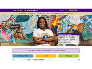 James Madison University's official website homepage screenshot