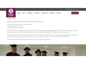 Jamestown Business College's official website homepage screenshot