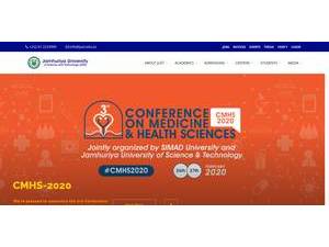 Jamhuriya University of Science and Technology's official website homepage screenshot