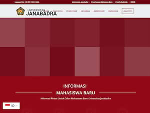 Janabadra University's official website homepage screenshot