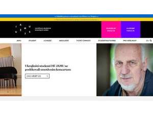 Janáček Academy of Music and Performing Arts's official website homepage screenshot