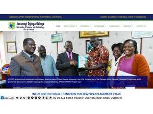 Jaramogi Oginga Odinga University of Science and Technology's official website homepage screenshot