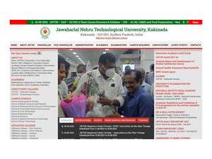Jawaharlal Nehru Technological University, Kakinada's official website homepage screenshot