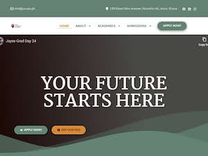 Jayee University College's official website homepage screenshot