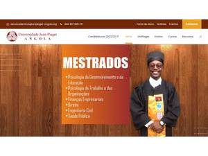 Jean Piaget University of Angola's official website homepage screenshot