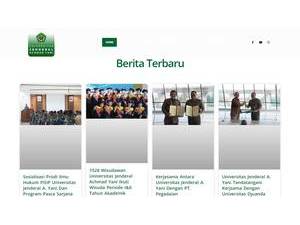 Jenderal Achmad Yani University's official website homepage screenshot