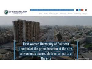 Jinnah University for Women's official website homepage screenshot
