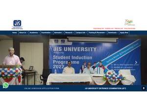 JIS University's official website homepage screenshot