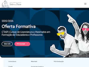 João de Deus Higher School of Education's official website homepage screenshot