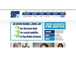 John Jay College of Criminal Justice's official website homepage screenshot