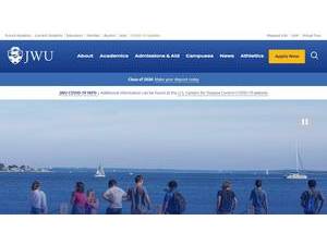 Johnson and Wales University's official website homepage screenshot