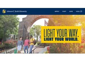 Johnson C. Smith University's official website homepage screenshot