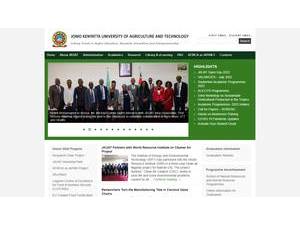 Jomo Kenyatta University of Agriculture and Technology's official website homepage screenshot