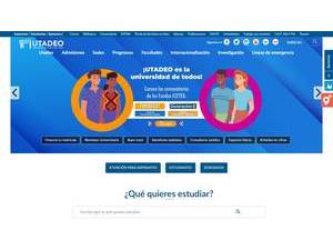 Jorge Tadeo Lozano University, Bogotá's official website homepage screenshot