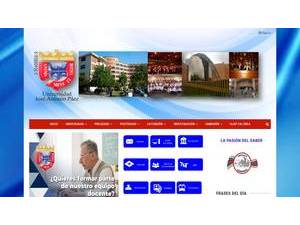 José Antonio Páez University's official website homepage screenshot