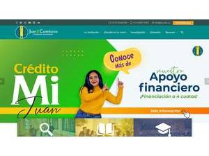 Juan de Castellanos University Foundation's official website homepage screenshot