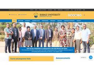Kabale University's official website homepage screenshot