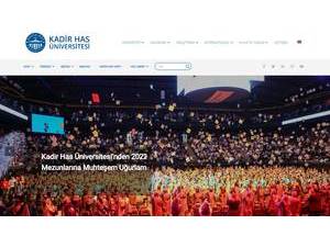 Kadir Has University's official website homepage screenshot