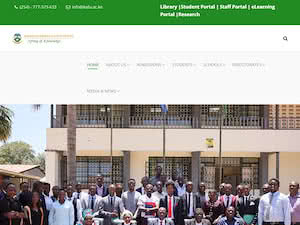 Kaimosi Friends University's official website homepage screenshot
