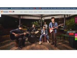 Kalinga University's official website homepage screenshot