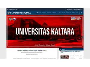 Kaltara University's official website homepage screenshot