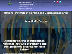 Kamoliddin Behzod Nomidagi Milliy Rassomlik Va Dizayn Instituti's official website homepage screenshot