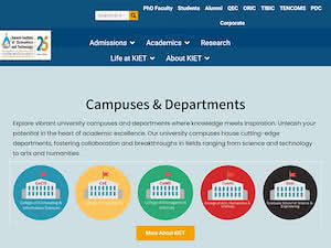 Karachi Institute of Economics and Technology's official website homepage screenshot