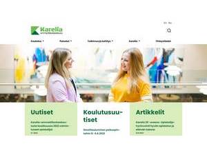Karelia-ammattikorkeakoulu's official website homepage screenshot