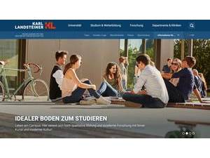 Karl Landsteiner University of Health Sciences's official website homepage screenshot