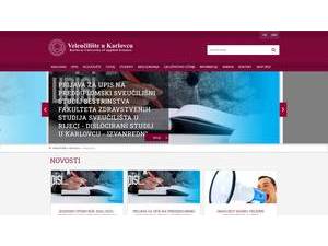 Karlovac University of Applied Sciences's official website homepage screenshot