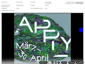 Karlsruhe University of Arts and Design's official website homepage screenshot