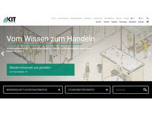 Karlsruher Institut für Technologie's official website homepage screenshot