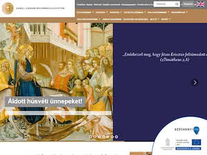 Károli Gáspár Református Egyetem's official website homepage screenshot