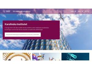 Karolinska Institutet's official website homepage screenshot
