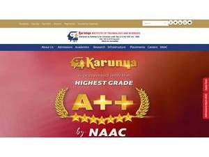Karunya Institute of Technology and Sciences's official website homepage screenshot