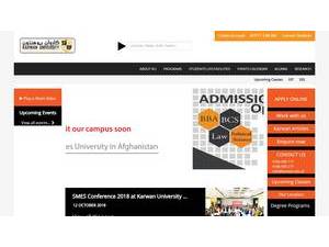Karwan University's official website homepage screenshot