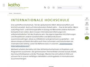 Katholische Hochschule Nordrhein-Westfalen's official website homepage screenshot
