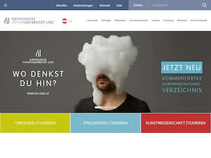 Katholische Privat-Universität Linz's official website homepage screenshot
