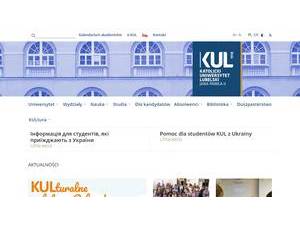 Katolicki Uniwersytet Lubelski Jana Pawła II's official website homepage screenshot