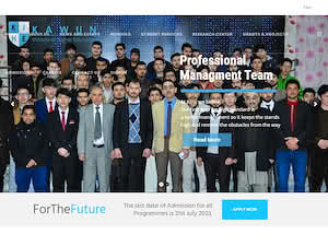 Kawun Institute of Higher Education's official website homepage screenshot