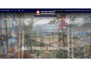 Kazi Nazrul University's official website homepage screenshot