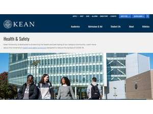 Kean University's official website homepage screenshot