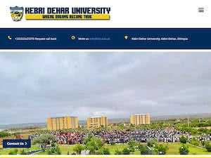 Kebri Dehar University's official website homepage screenshot