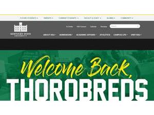 Kentucky State University's official website homepage screenshot